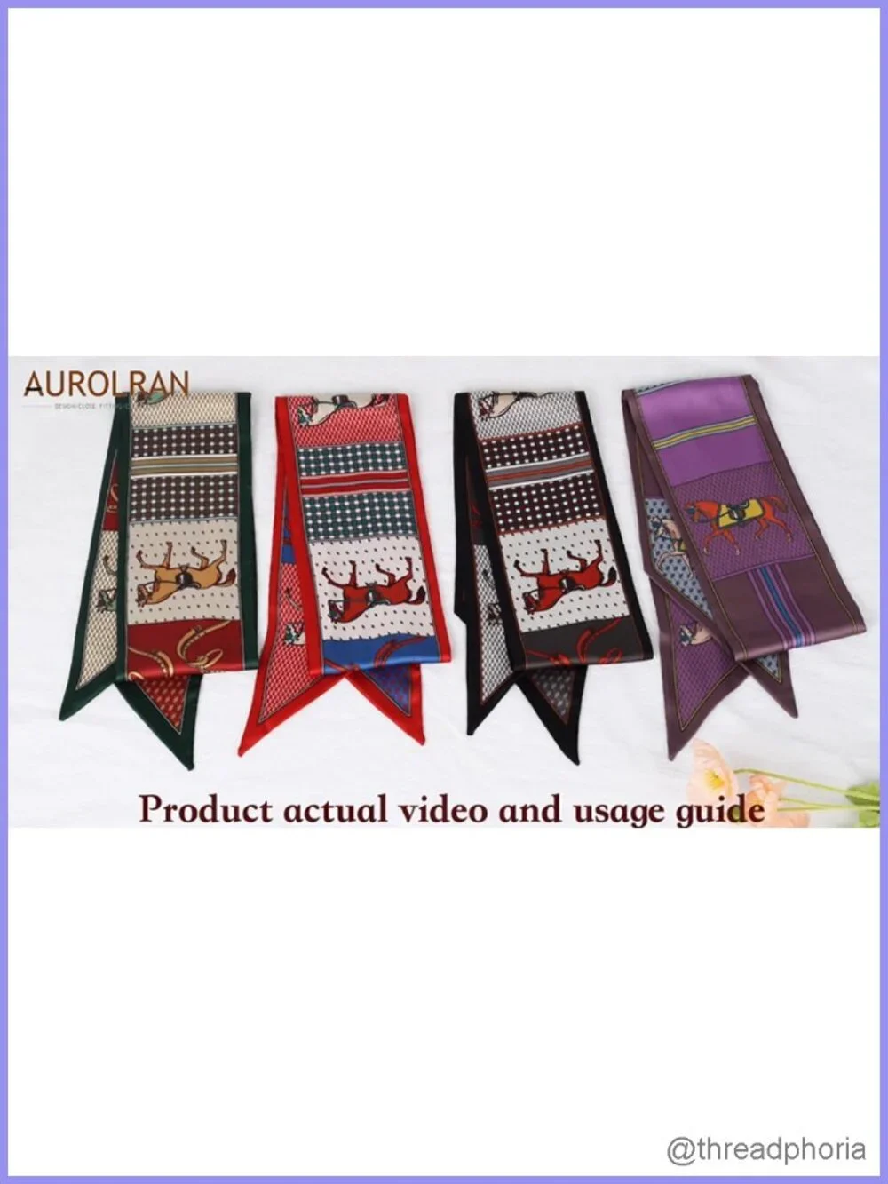 Silk Like Satin Head Scarf Square Neck Scarf for Hair Bags